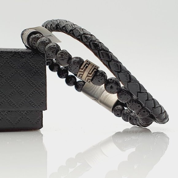 Beads & Leather Bracelets for men, MO112 - Picture 12 of 16